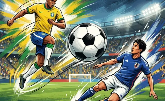 巴西2-1日本全场数据：控球率73开，射门19-5，射正7-2